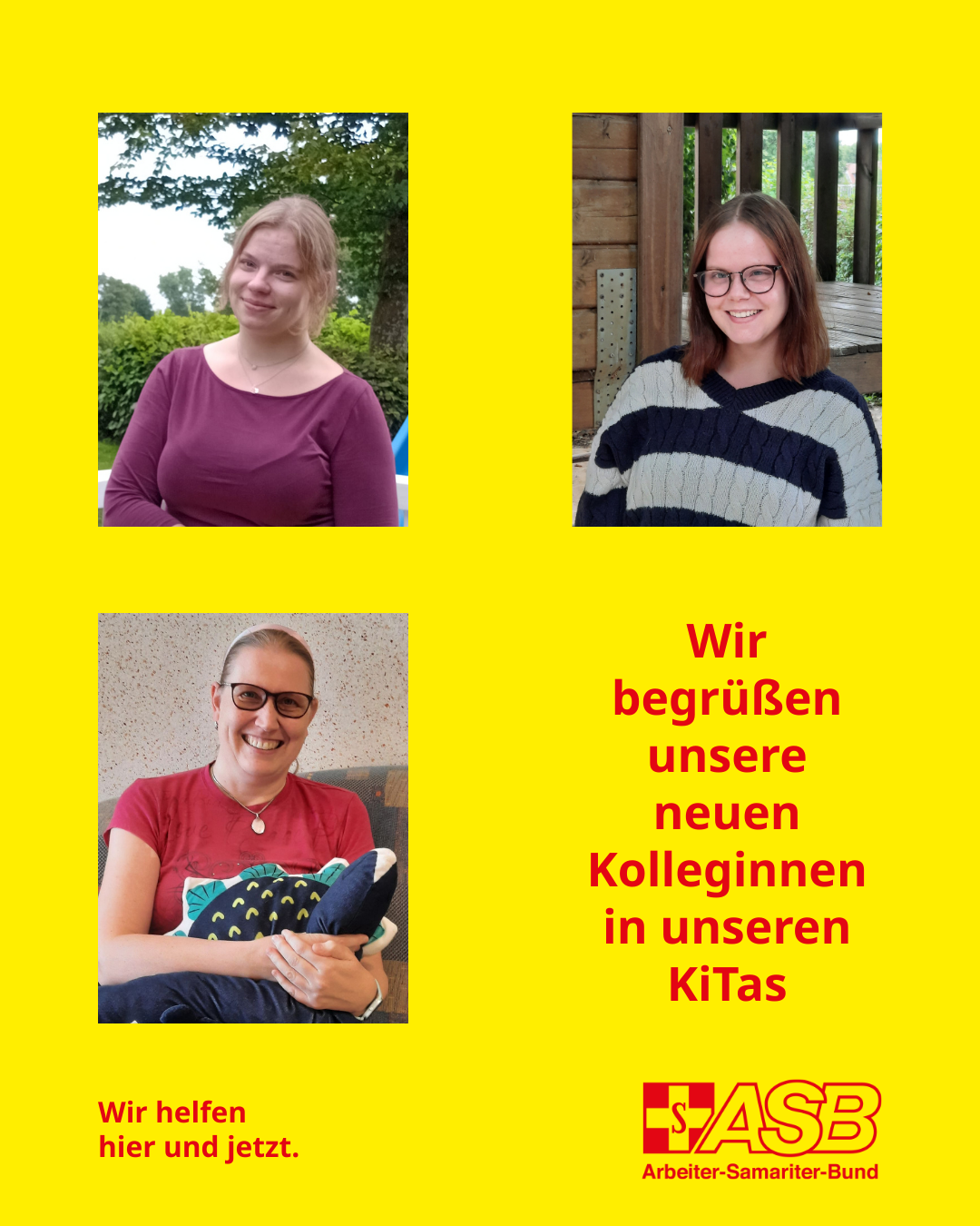 Wir begrüßen drei neue Kolleginnen in unseren KiTas