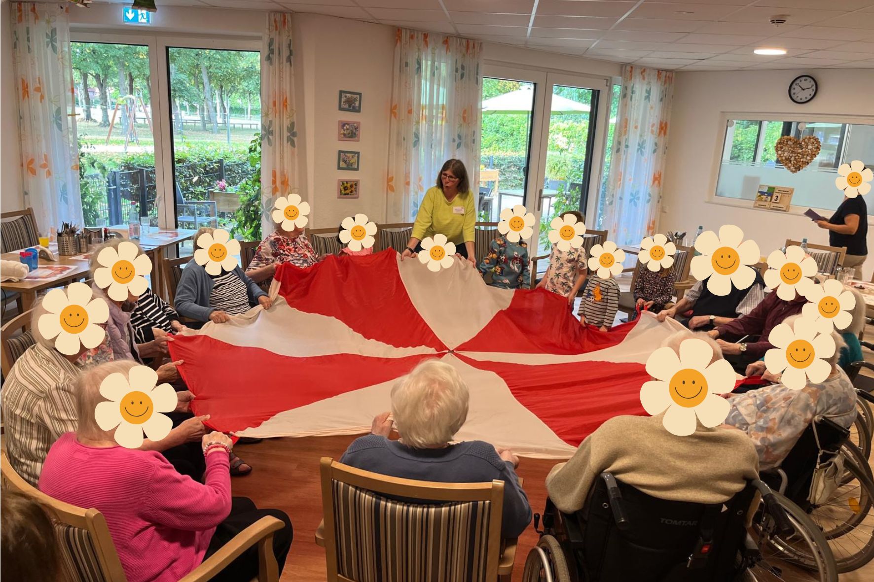 Viel Spaß mit dem Schwungtuch in der Vitapflege.